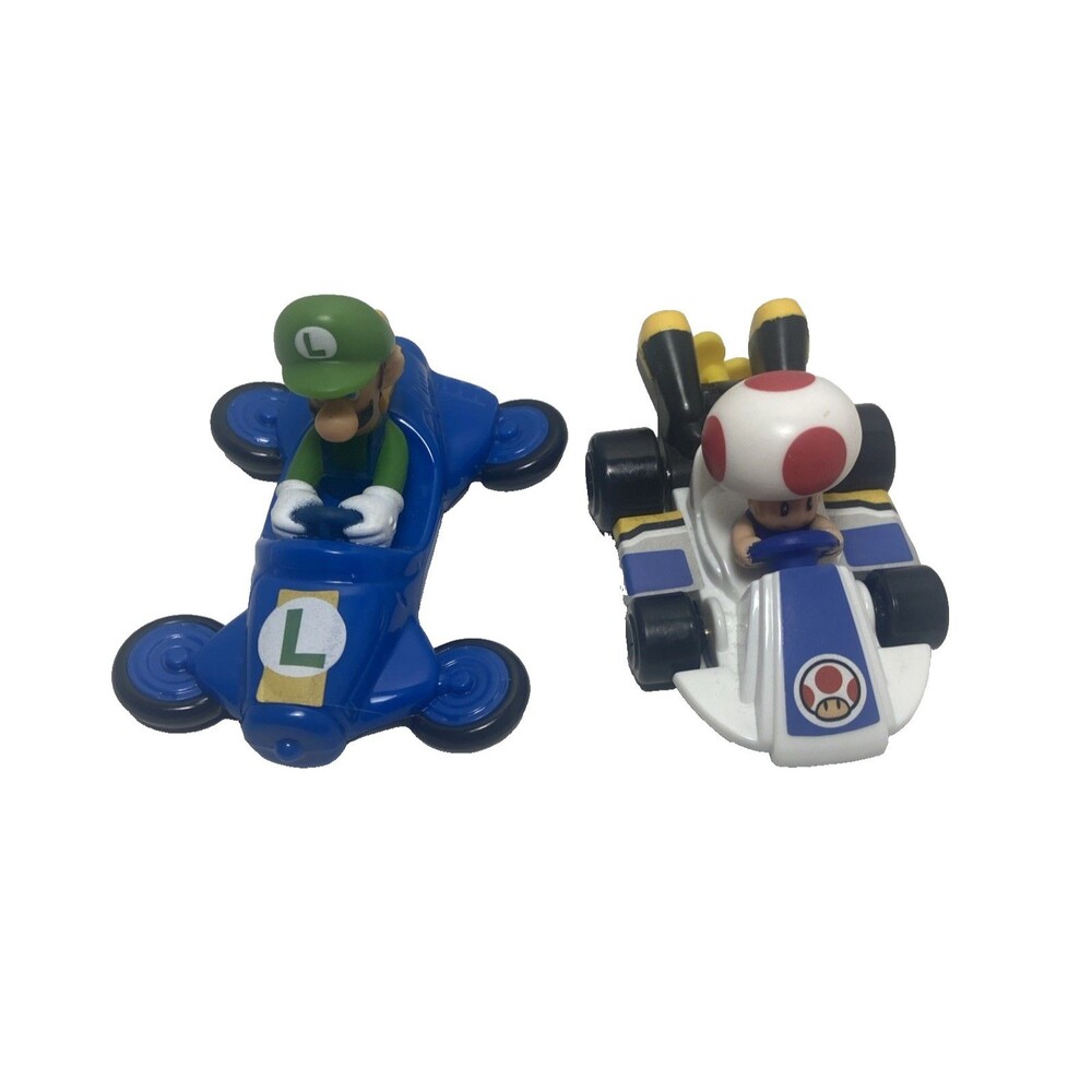 Super Mario Bros Racing Cars Luigi and Mushroom Lot of 2 McDonalds